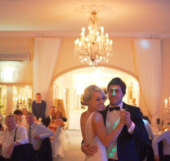Couple dancing on their wedding day