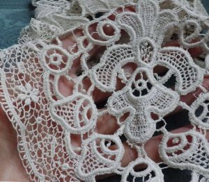 Schiffli lace closeup