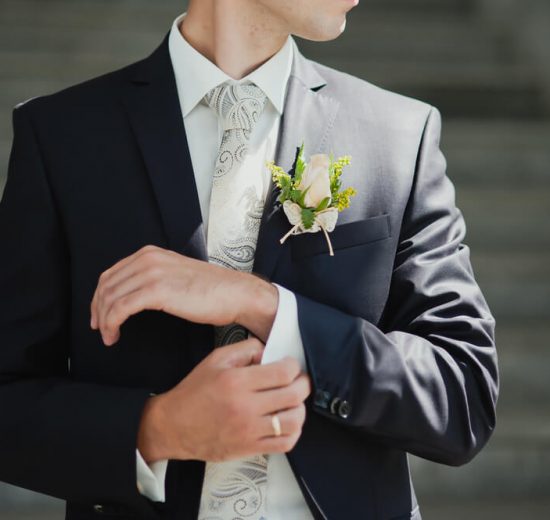 Groom getting ready for the wedding day