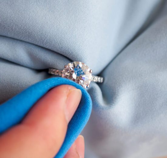 cleaning moissanite ring
