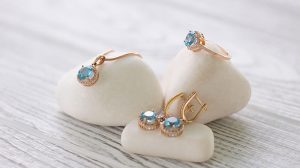 Blue zircon Jewelry set
