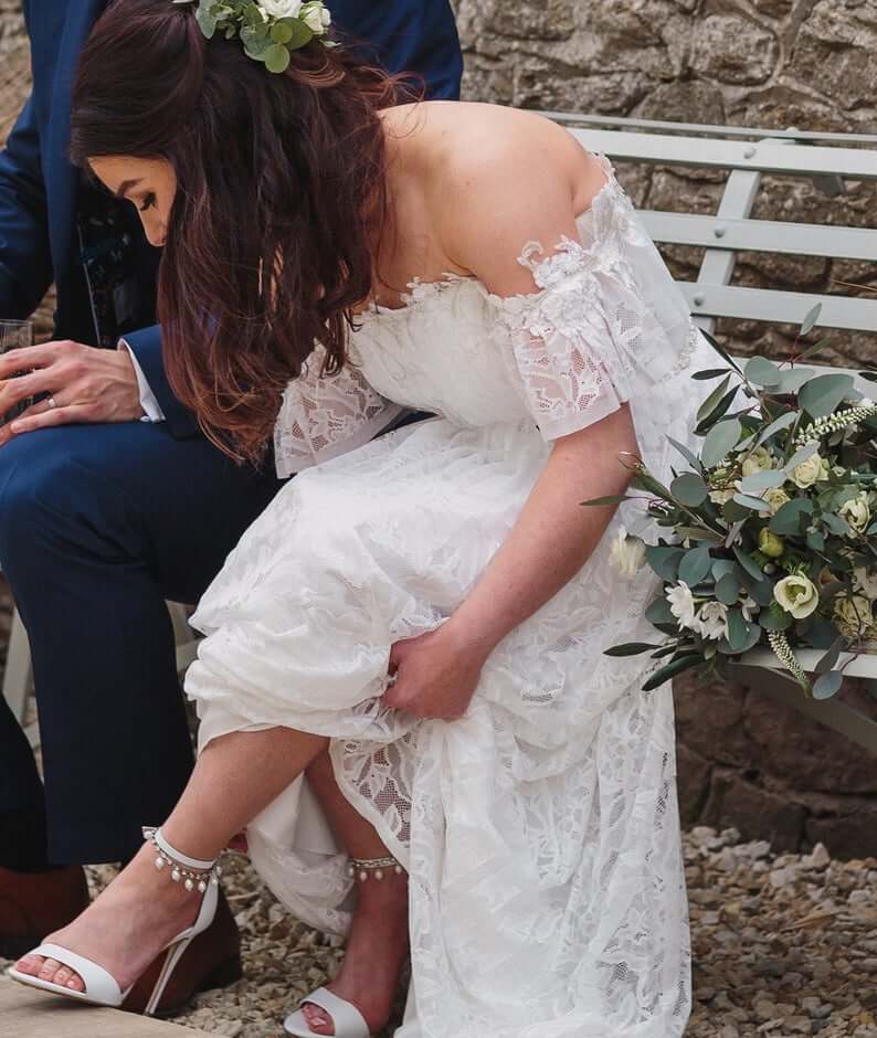 Anklets for brides with shoes