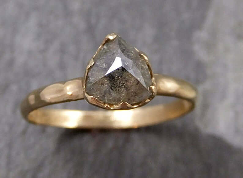 Unique salt-and-pepper diamond ring