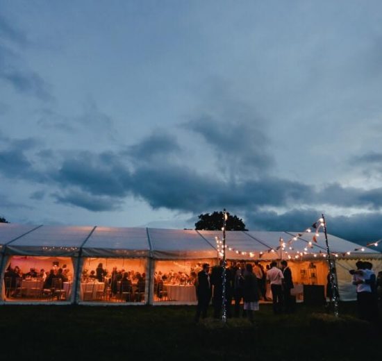 Wedding reception at evening