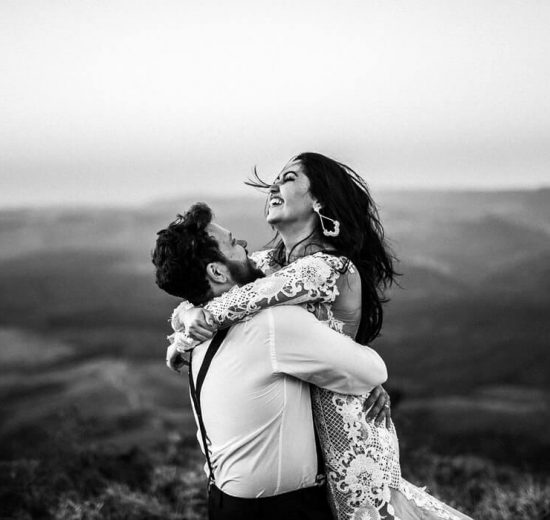 Couple eloping for their wedding