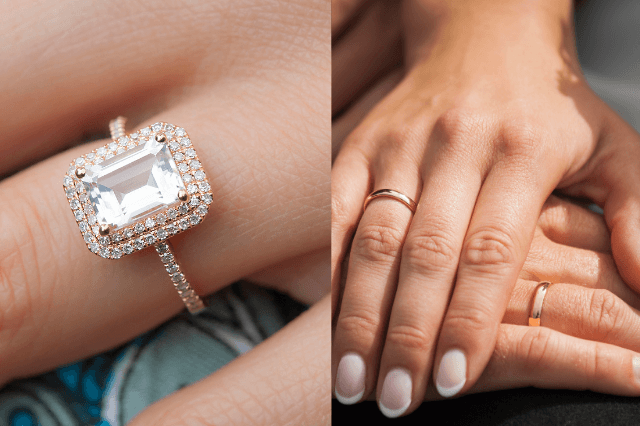 Engagement vs wedding rings