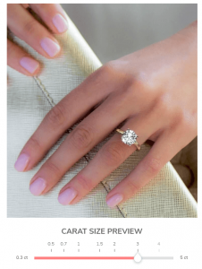 3 carat diamond size