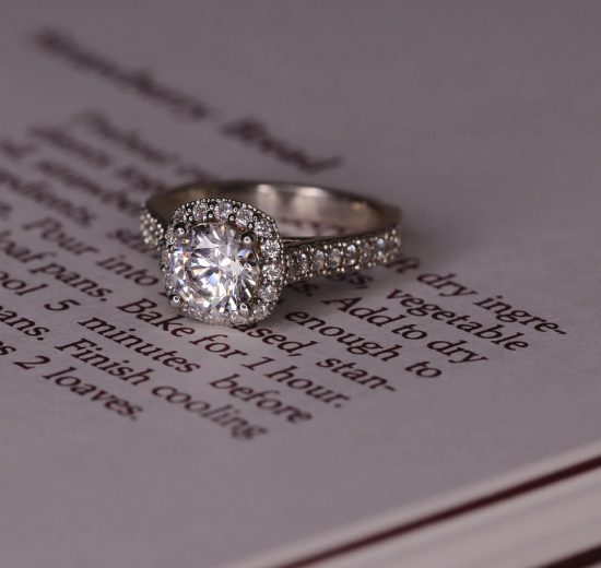 D color diamond engagement ring