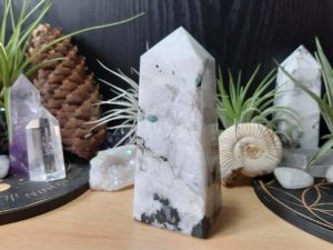 Moonstone crystal obelisk
