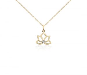 Lotus diamond pendant