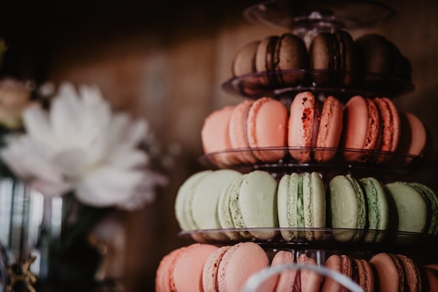 colored macaroons