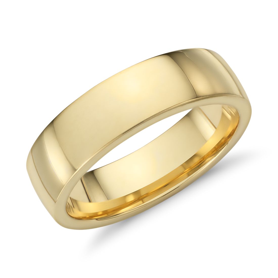 18k low dome gold ring
