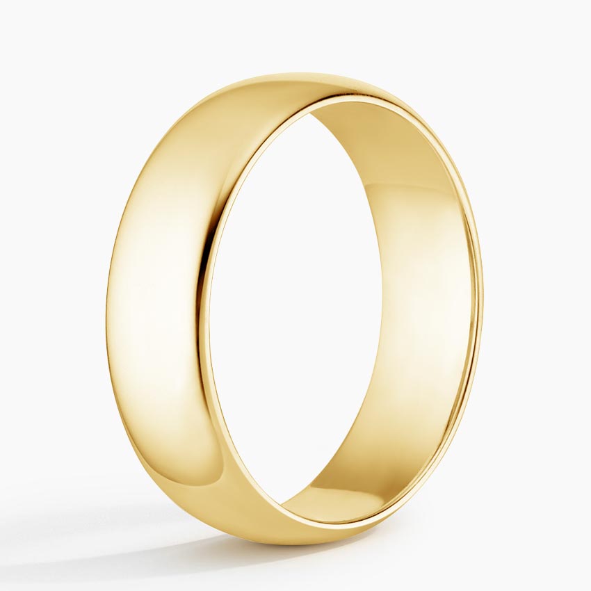 6mm gold wedding band