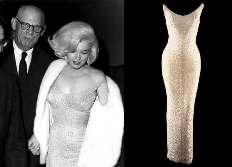 marilyn monroe wearing the happy birthday dress