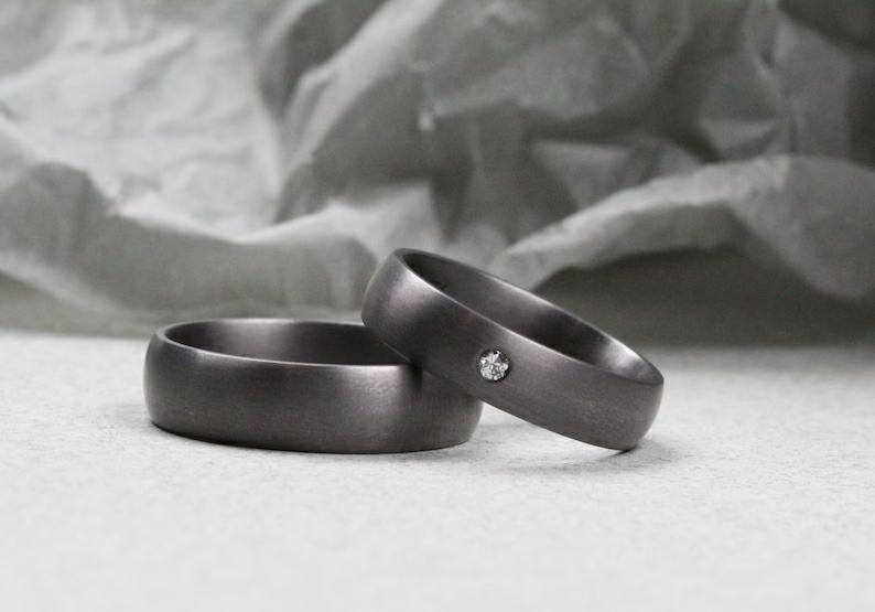 tantalum wedding rings set