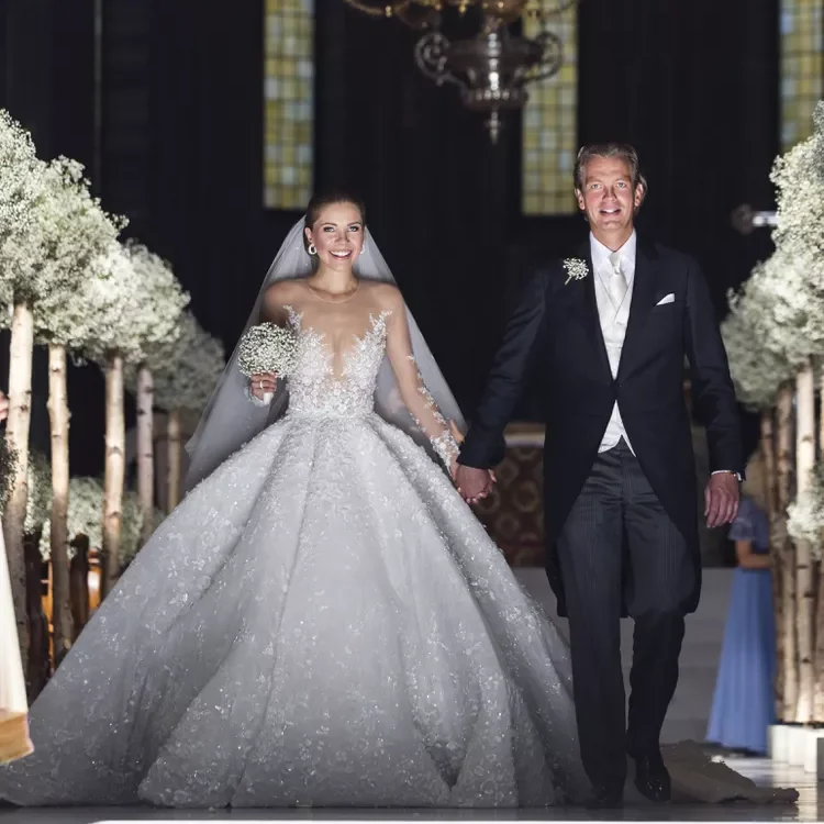 victoria swarovski wearing the million dollar wedding dress